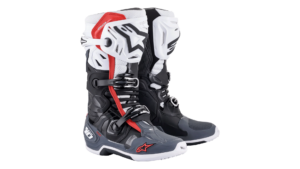 Botte Alpinestars Tech 10 Supervented Noir/Blanc/Gris/Rouge – Taille 42