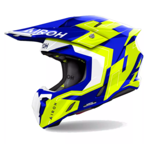 CASQUE AIROH TWIST 3.0 DIZZY BLEU JAUNE BRILLANT