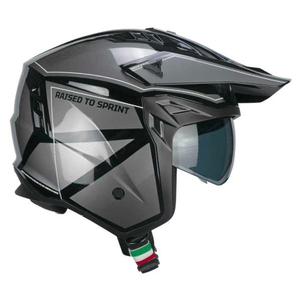 CASQUE JET CGM RUSH RACE GRAPHITE NOIR